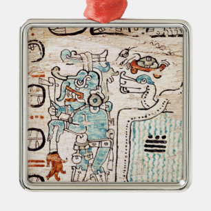 Detail von einem Mayakodex Ornament Aus Metall