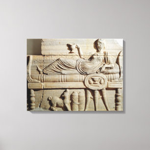 Detail von einem Sarkophag Leinwanddruck