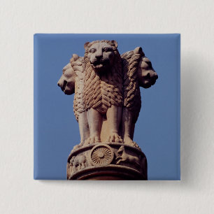 Detail von einer Ashoka Säule Button