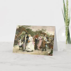 Detail von einer Dorf-Hochzeit durch Luke Fildes Karte
