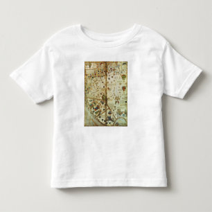 Detail von einer katalanischen Weltkarte Kleinkind T-shirt