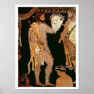 Detail von einer Rotzahl Vase, der einen Poster