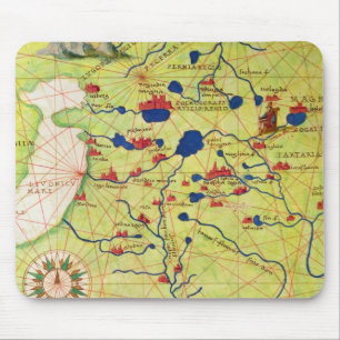 Detail von Europa und von Zentralasien Mousepad