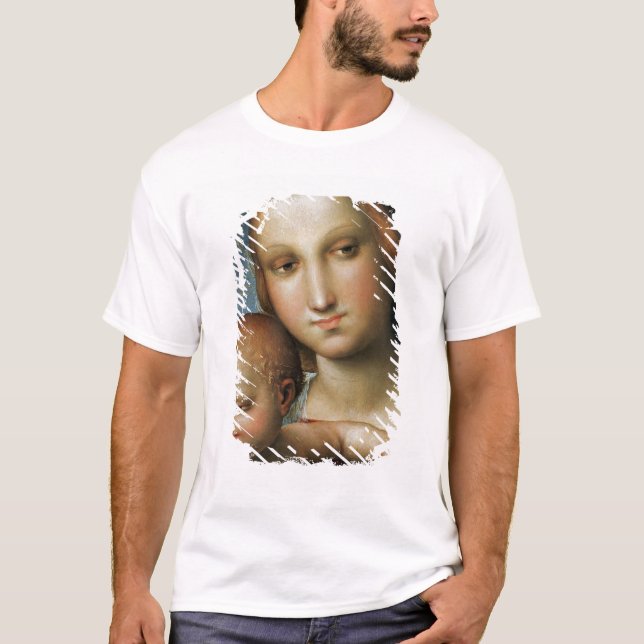 Detail von <Virgin and Child> Zugeschrieben Rapha T-Shirt (Vorderseite)