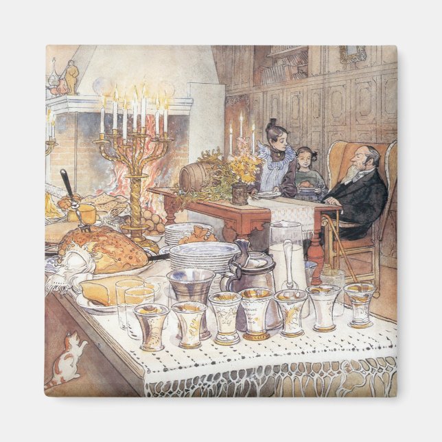 Detail Weihnachtsabend (Traditionelle schwedische  Magnet (Vorne)
