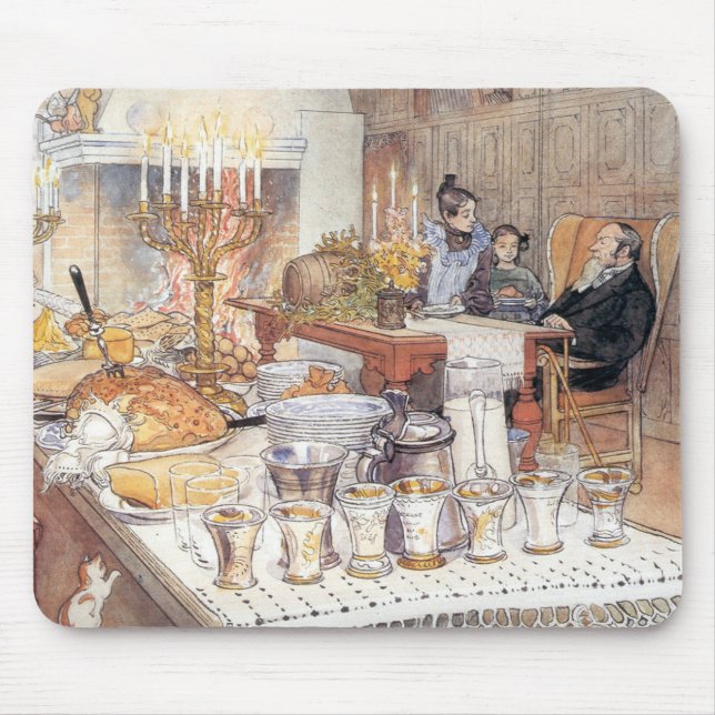 Detail Weihnachtsabend (Traditionelle schwedische  Mousepad (Vorne)