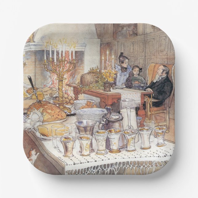 Detail Weihnachtsabend (Traditionelle schwedische  Pappteller (Vorderseite)