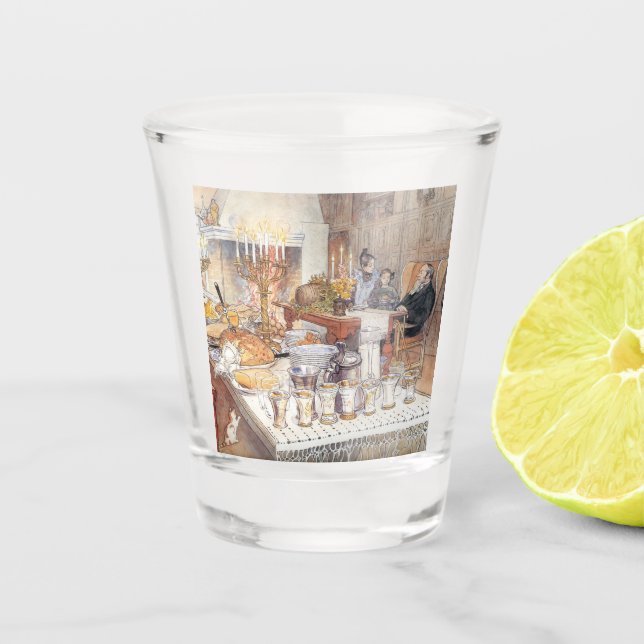 Detail Weihnachtsabend (Traditionelle schwedische  Schnapsglas (Vorderseite)