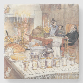 Detail Weihnachtsabend (Traditionelle schwedische  Steinuntersetzer