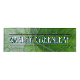 Detailansicht der Vene mit grünem Individuelle Nam Namenschild