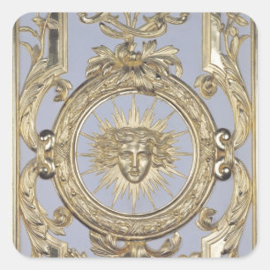 Detailansicht der Verkleidung Quadratischer Aufkleber