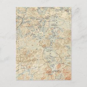 Detailansicht des Oberen Saranac Sees von der alte Postkarte