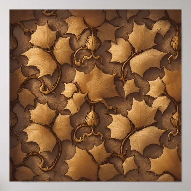 Detailed Carved Ivory Wallpaper - Luminous Texture Poster (Vorne)