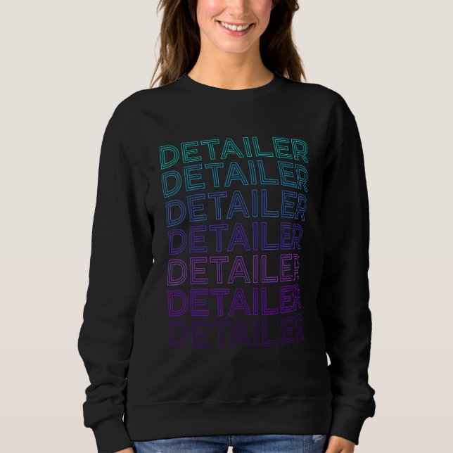 Detailer Auto Detailer Retro Car Detailing Sweatshirt (Vorderseite)