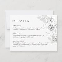 Detailkarte für botanische Blumenbilder