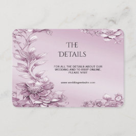 Detailkarte für die rosa Blumenfolien Begleitkarte