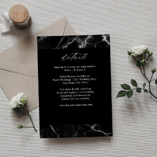 Detailkarte für die schwarze Marmorplatte LG Begleitkarte