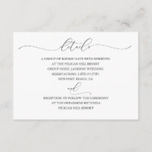 Detailkarte für Hochzeitsdetails