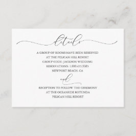 Detailkarte für Hochzeitsdetails Begleitkarte