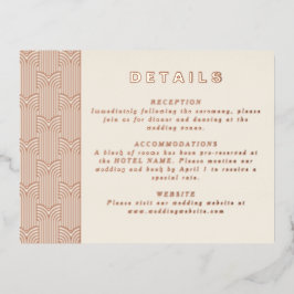 Detailkarte für moderne Folien Folie Einladungspostkarte