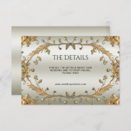 Detailkarte für Verzierte Blume mit goldener golde Begleitkarte