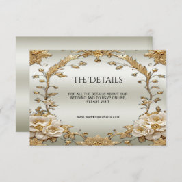 Detailkarte für Verzierte, goldene Blume Begleitkarte
