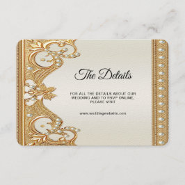 Detailkarte für Verzierte Perlen mit Goldverschlus Begleitkarte