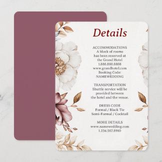 Detailkarte für viktorianische Peony Luxe Begleitkarte