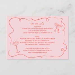 Detailkarte für Vintage handgezeichnete Hochzeitsa Begleitkarte