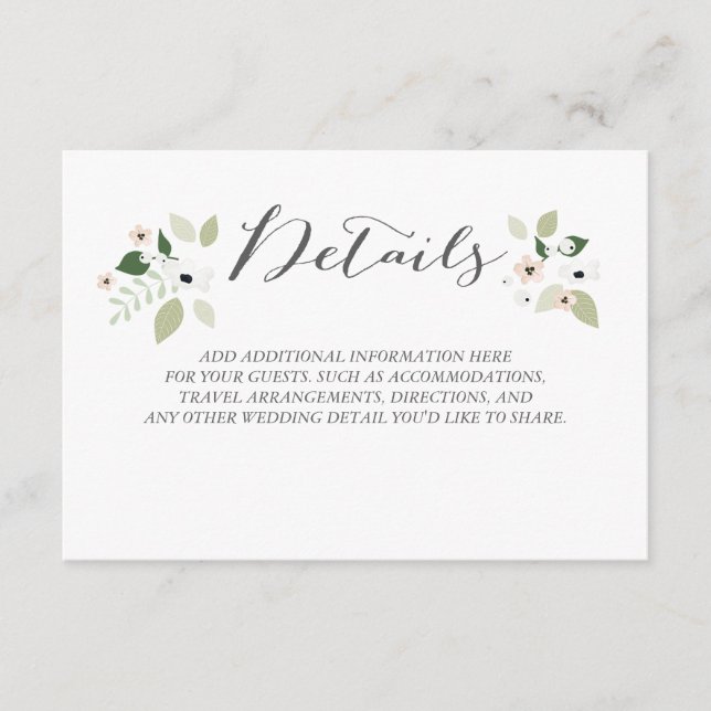 Detailkarte für Wiesenblumen Begleitkarte (Vorderseite)