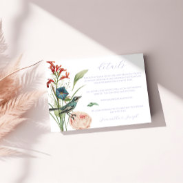 Detailkarte zum Hochzeitsschreiben der grünen Blüt Begleitkarte