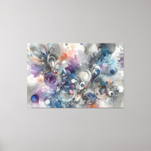 Detaillierte abstrakte Aquarellmalerei Leinwanddruck