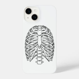 Detaillierte Anatomie des Brustkorbs, Linienkunst iPhone 14 Hülle