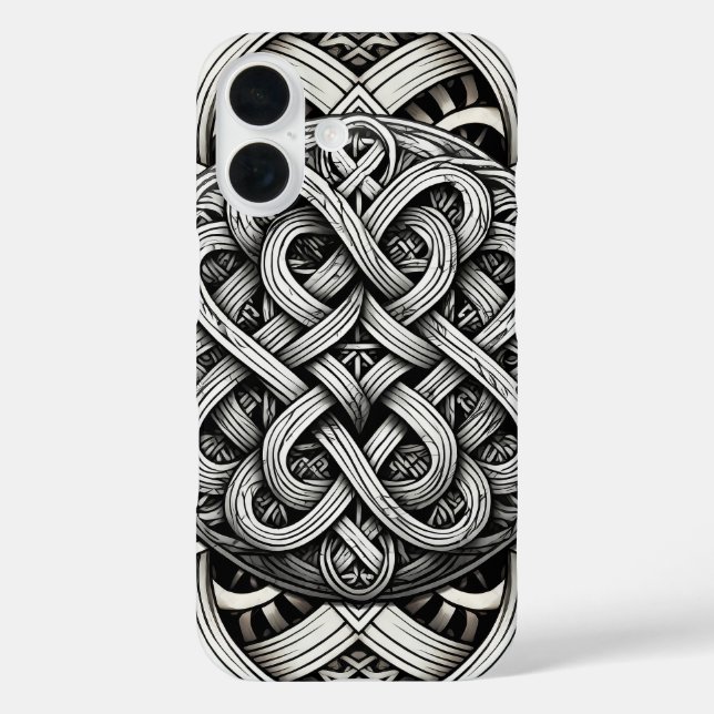 Detaillierte Angaben Knoten Schwarz-Weißer keltisc Case-Mate iPhone Hülle (Rückseite)