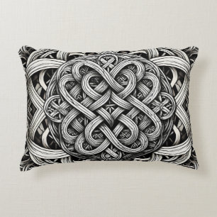Detaillierte Angaben Knoten Schwarz-Weißer keltisc Dekokissen