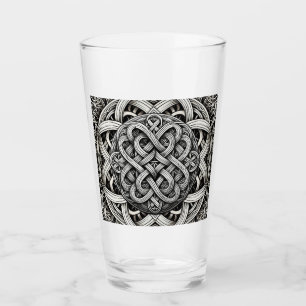Detaillierte Angaben Knoten Schwarz-Weißer keltisc Glas