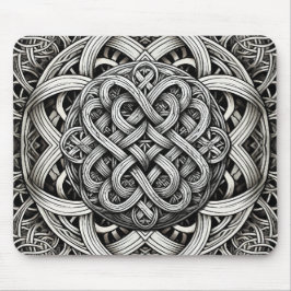 Detaillierte Angaben Knoten Schwarz-Weißer keltisc Mousepad