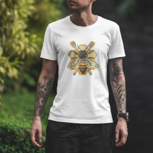 Detaillierte Bieneninsektenhoney T-Shirt
