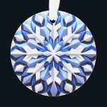 Detaillierte Blaue Schneeflocke Ornament<br><div class="desc">Eine blaue Schneeflocke,  entworfen mit feinen Details,  symbolisiert Winter,  kaltes Wetter und saisonale Konzepte. Ideal für Design-Themen,  Illustrationen und Dekoration. Die Eleganz des frostigen Wetters.</div>