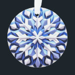 Detaillierte Blaue Schneeflocke Ornament<br><div class="desc">Eine blaue Schneeflocke,  entworfen mit feinen Details,  symbolisiert Winter,  kaltes Wetter und saisonale Konzepte. Ideal für Design-Themen,  Illustrationen und Dekoration. Die Eleganz des frostigen Wetters.</div>