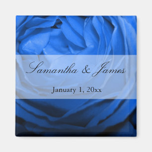 Detaillierte Blue Rose Personal Wedding Magnet