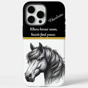 Detaillierte Darstellung eines majestätischen Pfer iPhone 16 Pro Max Hülle