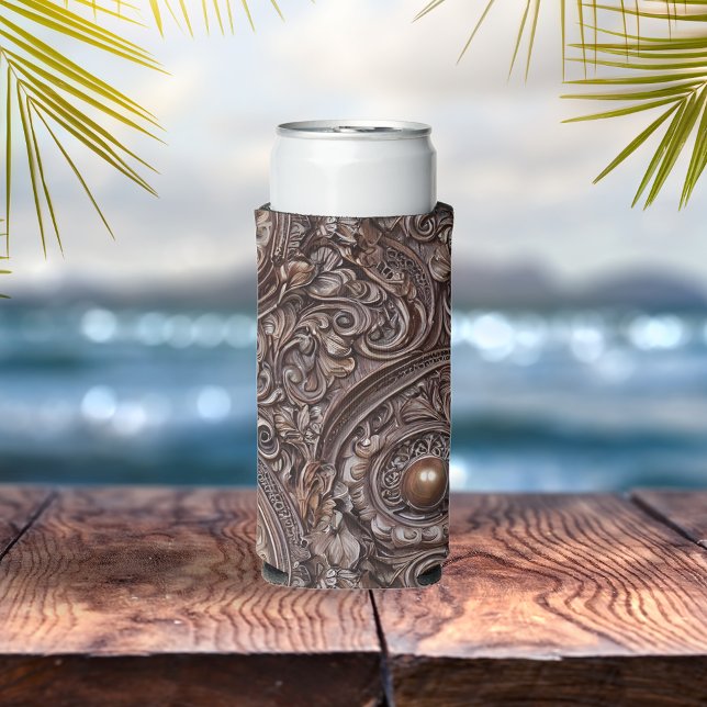 Detaillierte Elegance geschnitztes antikes Holz Selters Dosenkühler (Von Creator hochgeladen)