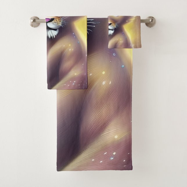 Detaillierte Fantasy Niedlich Kawaii-Babylienkub Badhandtuch Set (Insitu)