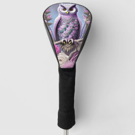 Detaillierte Fantasy Owl auf einem Thornbett Golf Headcover