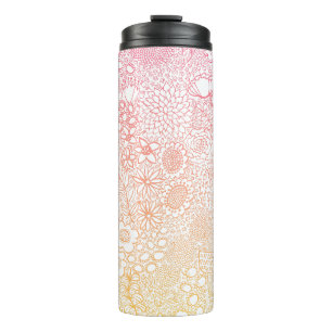 Detaillierte Gartenszene Künstler Birthday Coral P Thermosbecher