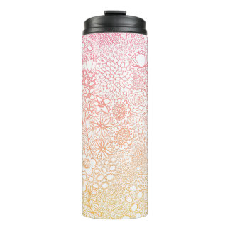 Detaillierte Gartenszene Künstler Birthday Coral P Thermosbecher