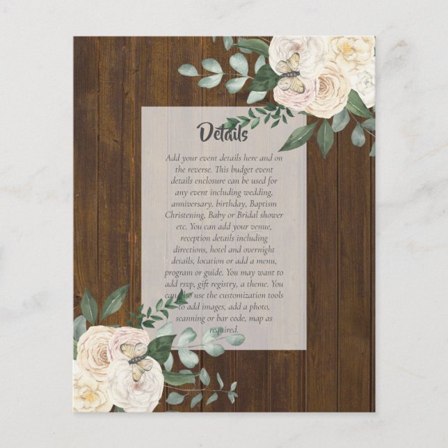 DETAILLIERTE HAUSHALTSVERANSTALTUNGEN - Weiße Rose Flyer (Vorne)