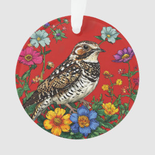 Detaillierte Illustration einer Drosselvogel Ornament