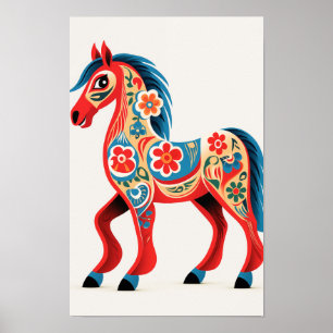 Detaillierte Informationen zu Dala Horse Art #6 Poster